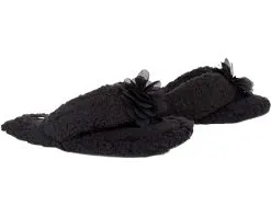 Jessica Simpson Women's Fluffy Plush Slide-On Sandal House Slippers With Memory Foam