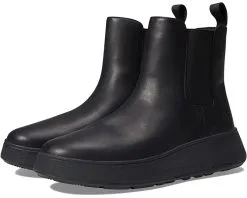 FitFlop F-Mode Leather Flatform Chelsea Boots