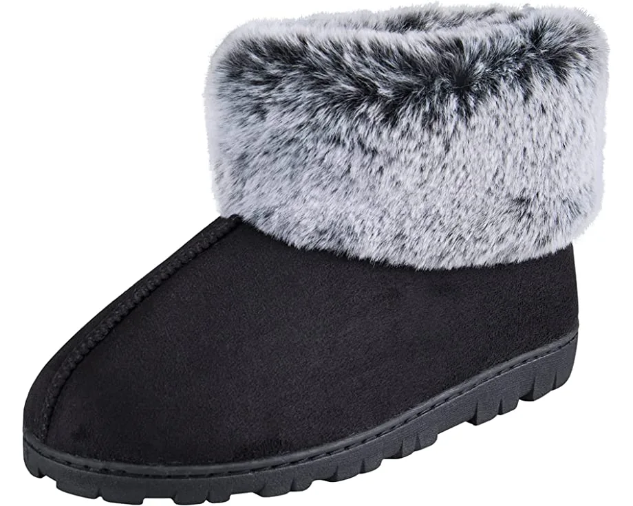 Jessica Simpson Women's And Girls Microsuede Super Soft Bootie Slippers With Indoor Outdoor Sole- Mommy & Me Set Options 3 Jessica Simpson Women's And Girls Microsuede Super Soft Bootie Slippers With Indoor Outdoor Sole- Mommy & Me Set Options